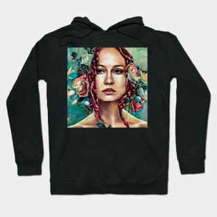 Lady with roses Hoodie